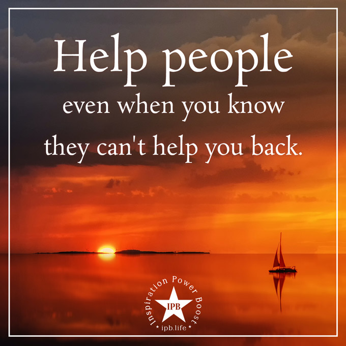 Help People Even When You Know