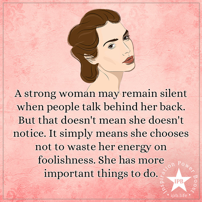 A Strong Woman May Remain Silent