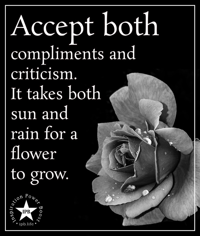 Accept Both Compliments And Criticism