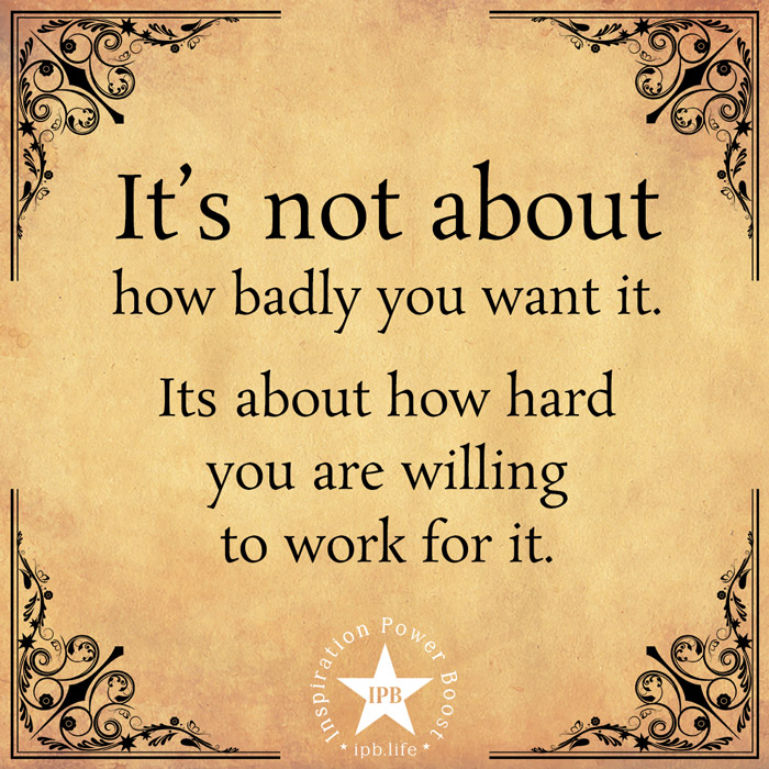It's Not About How Bad You Want It