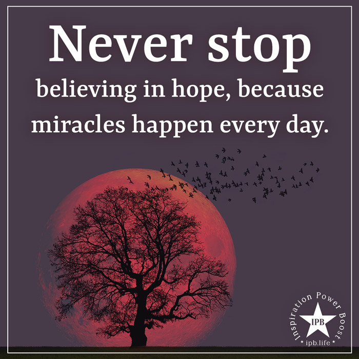 Never Stop Believing In Hope