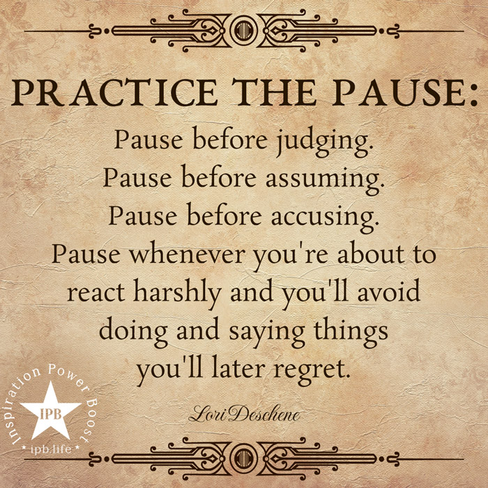 Practice The Pause