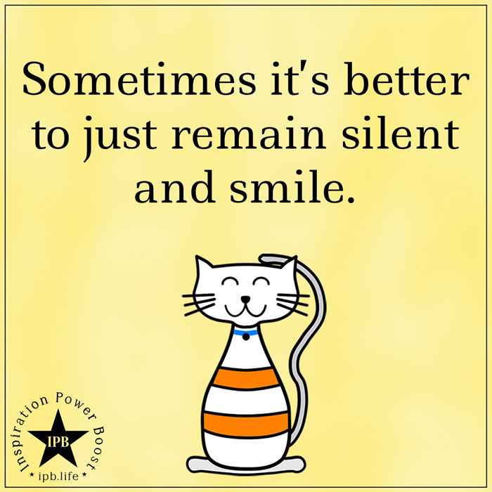 Sometimes It's Better To Remain Silent