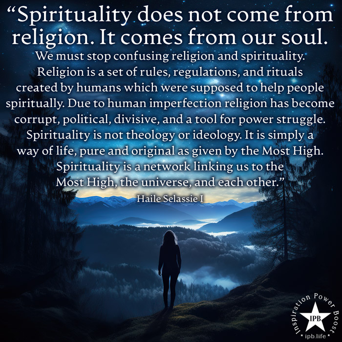 Spirituality Does Not Come From Religion