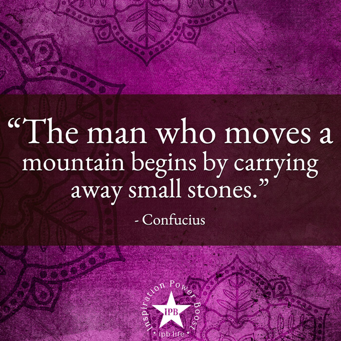 The Man Who Moves A Mountain Begins By Carrying