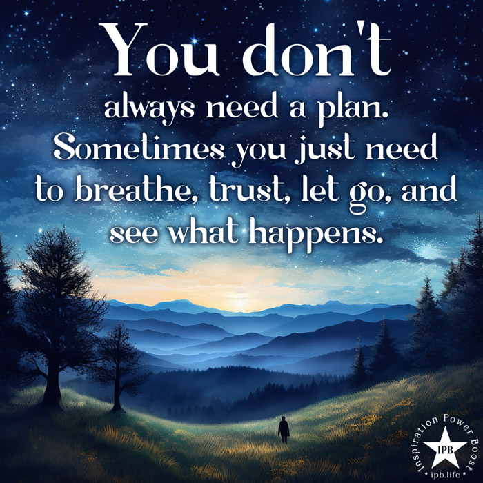 You Don't Always Need A Plan